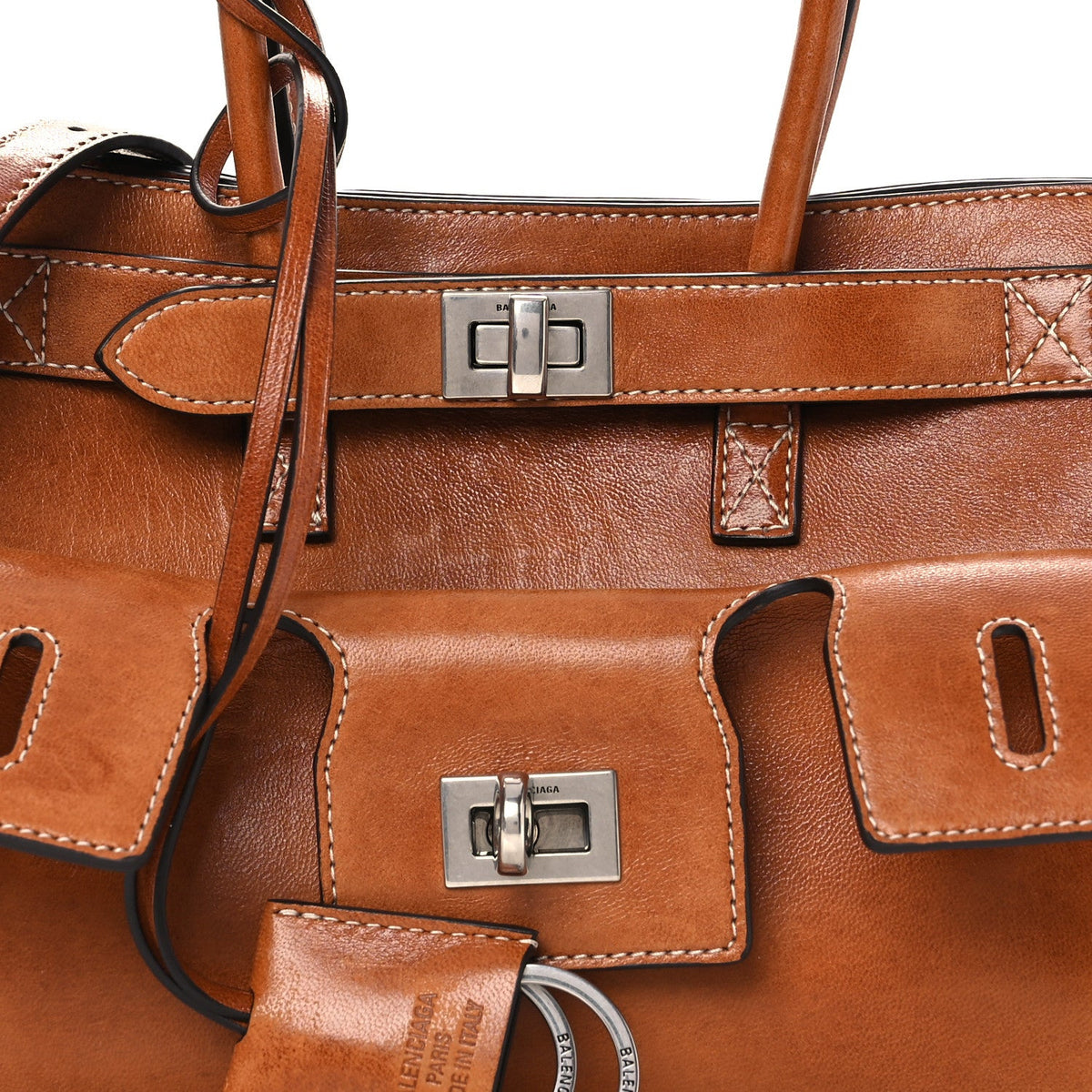 Vegetable Tanned Lambskin Mini Bel Air Carry All Bag Tan Cowboy
