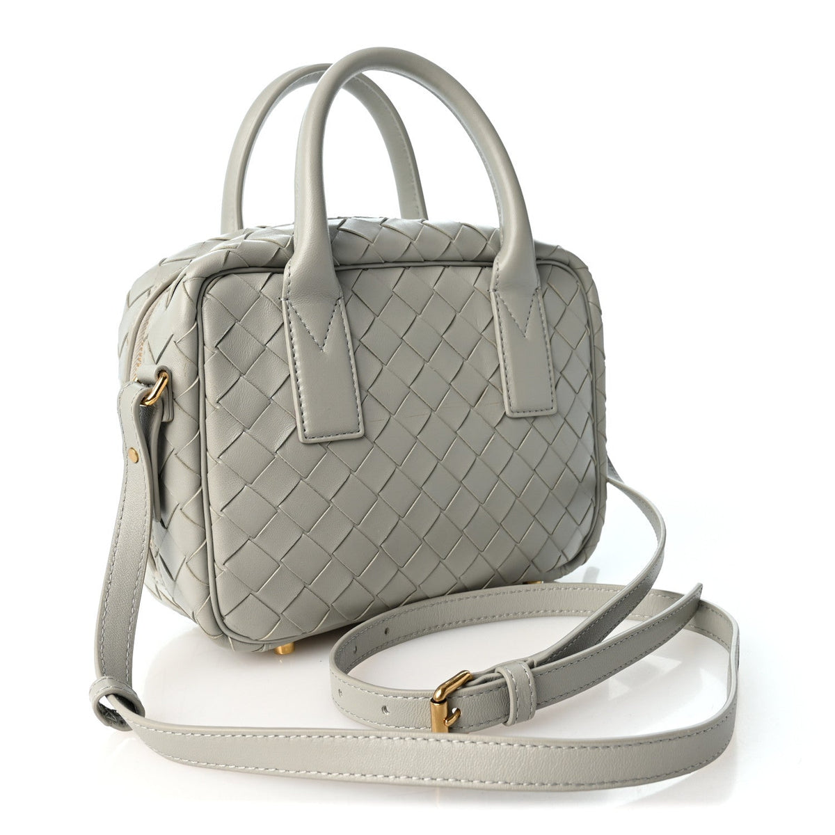 Lambskin Intrecciato Small Getaway Agate Grey
