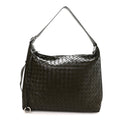 Deerskin Intrecciato Medium Traveler Hobo Kaki