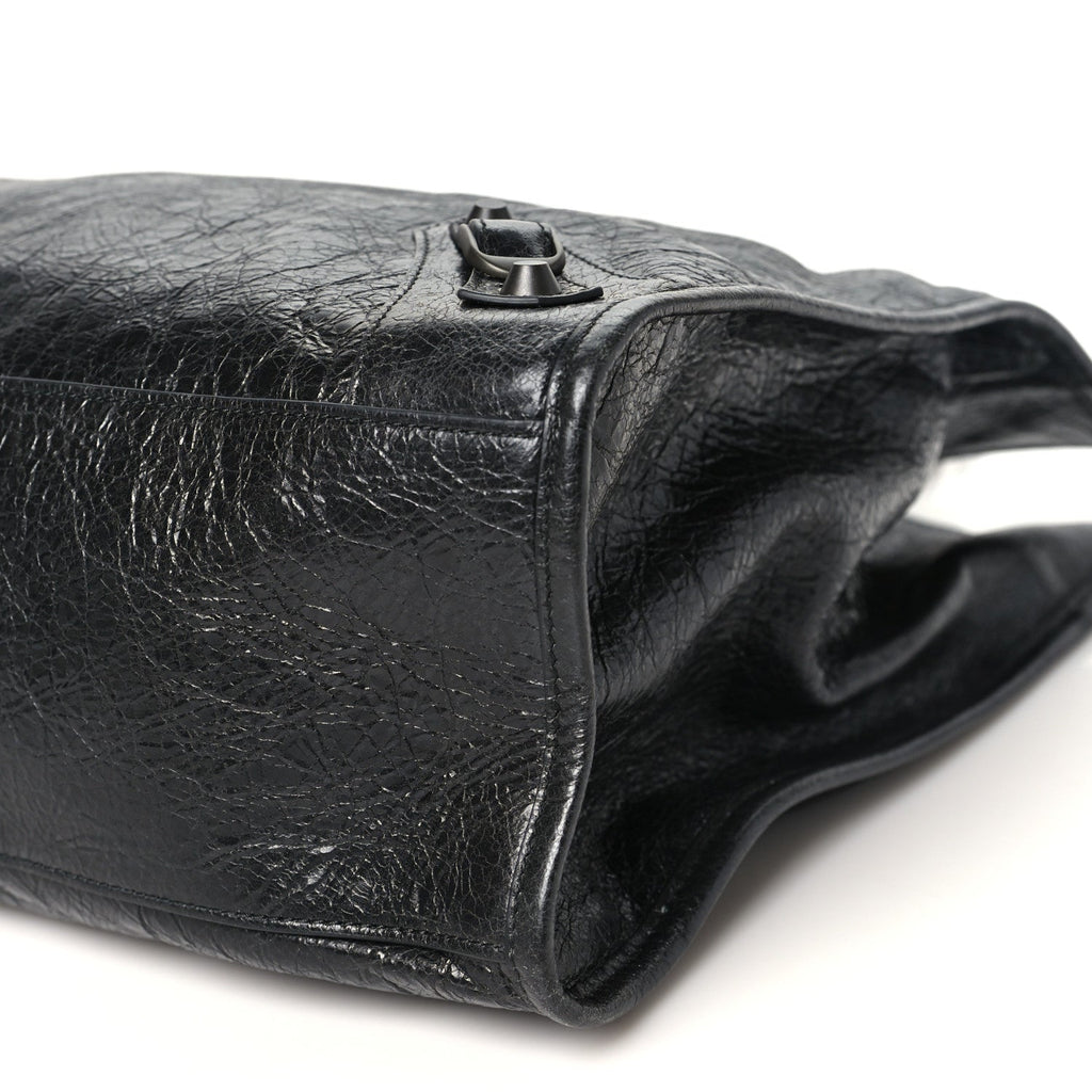 Agneau Arena Classic Hardware Medium Le City Tote Black