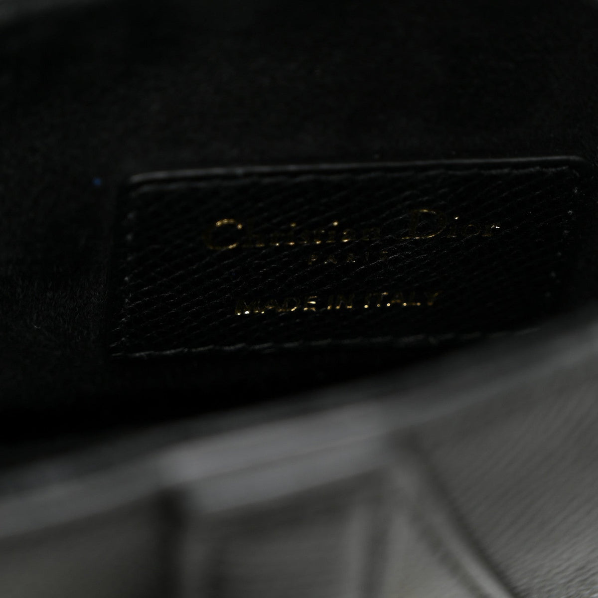 Grained Calfskin Mini Saddle Bag Black