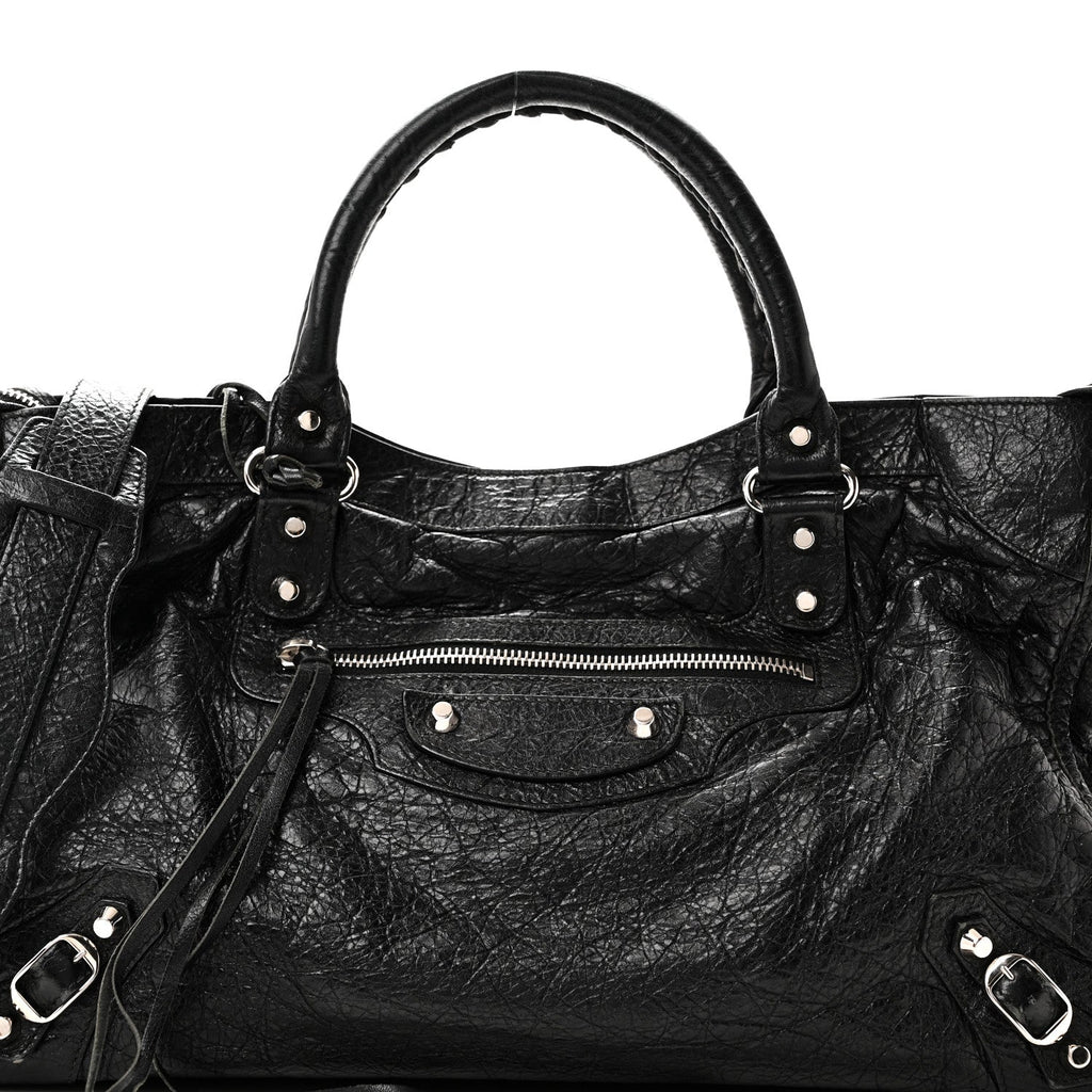 Agneau Classic Silver Hardware City Black