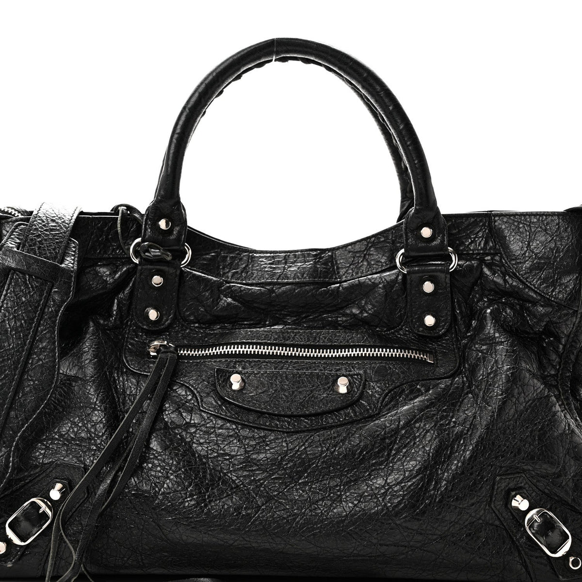 Agneau Classic Silver Hardware City Black