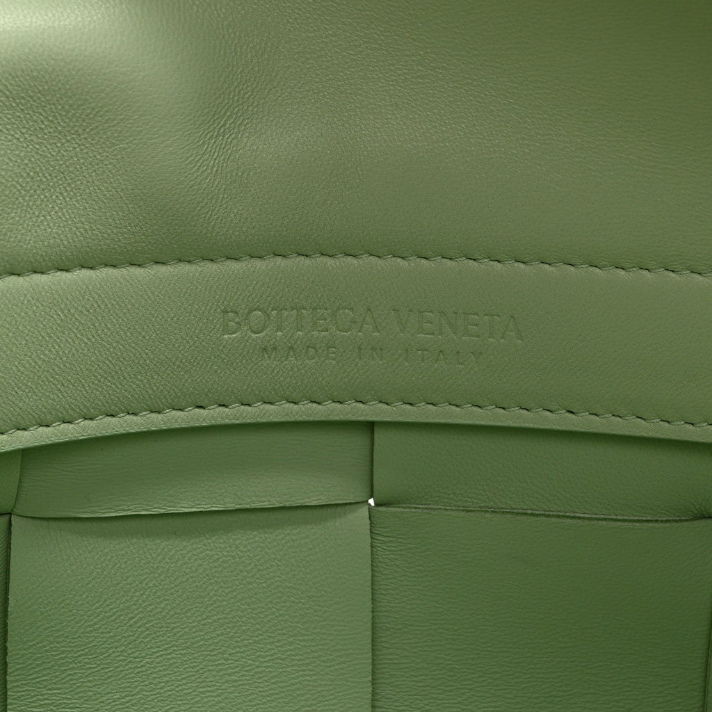 Nappa Maxi Intreccio Mini Arco East West Tote Pistachio