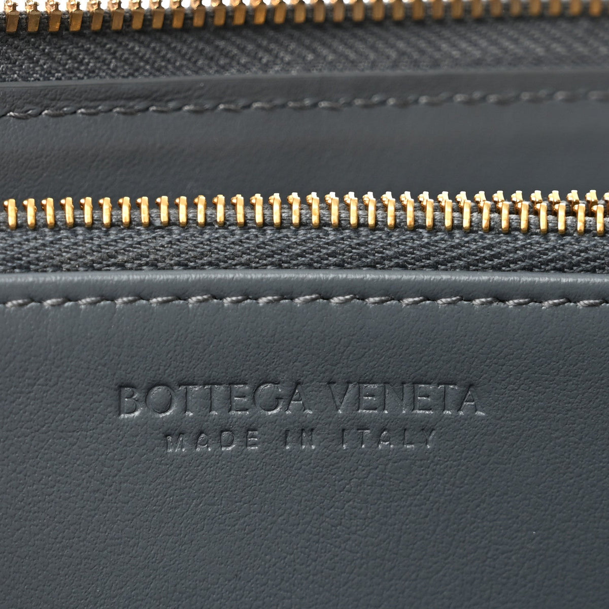 Calfskin Maxi Intrecciato Zip Around Wallet Thunder