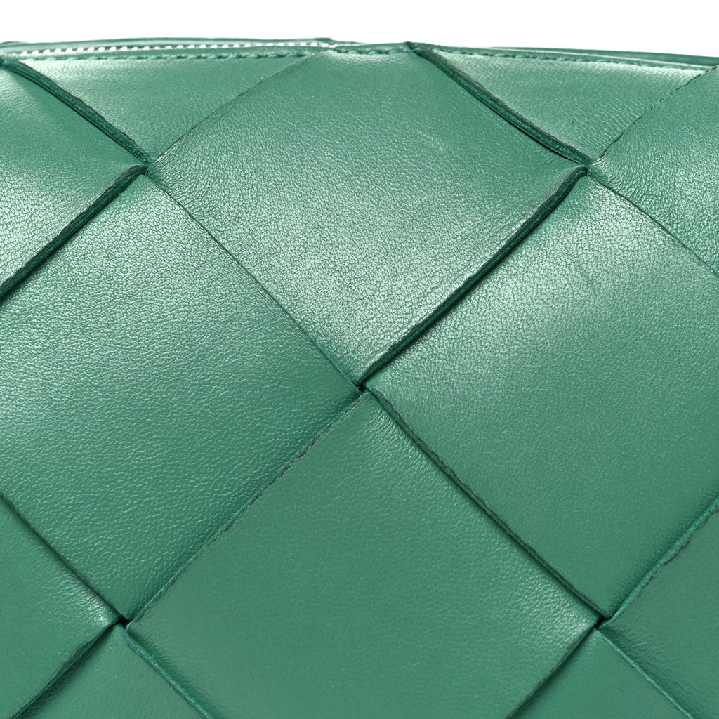 Lambskin Maxi Intrecciato Small Cassette Camera Bag Mermaid