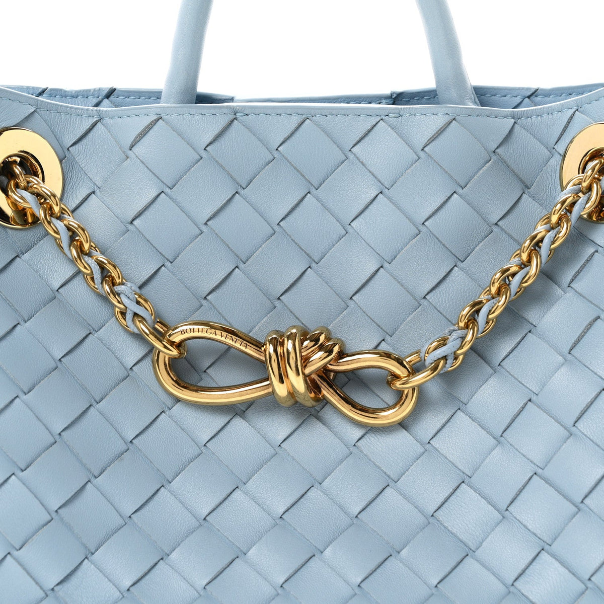 Nappa Intrecciato Small Andiamo Shoulder Bag Ice