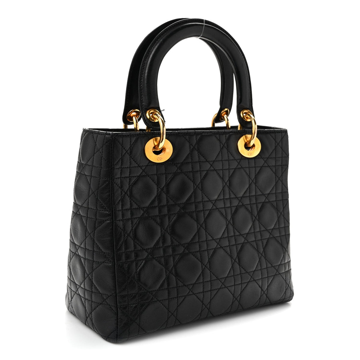 Lambskin Cannage Medium Lady Dior Black
