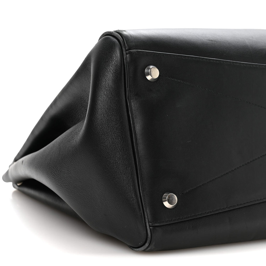 Smooth Calfskin Large Bel Air Carry All Bag Black