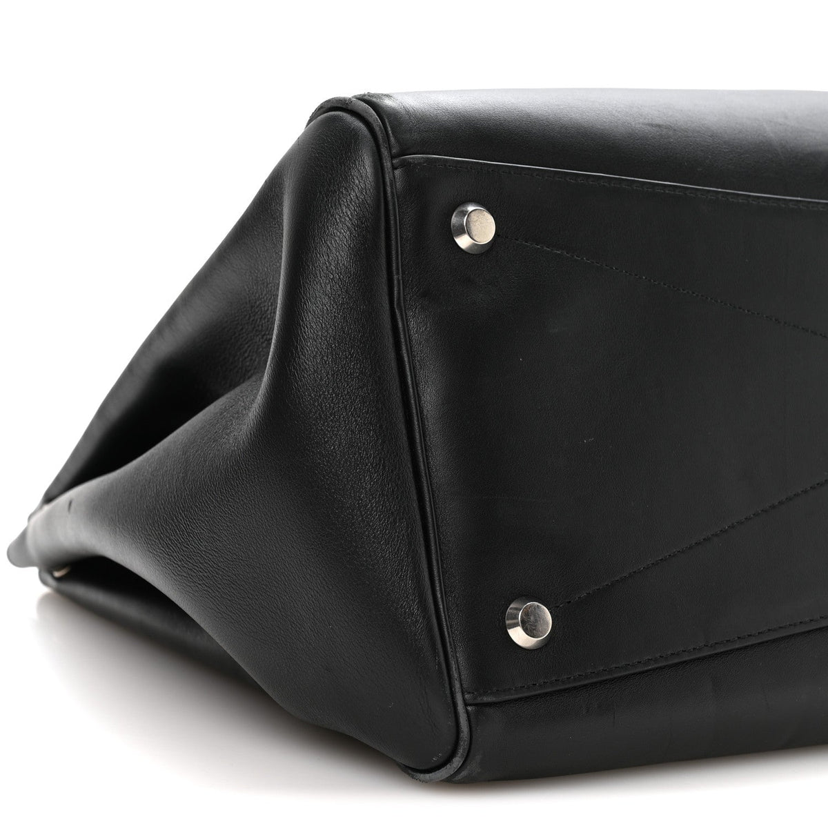 Smooth Calfskin Large Bel Air Carry All Bag Black
