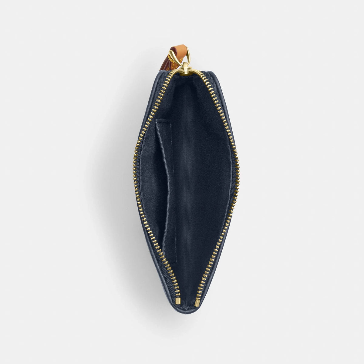 Coach Outlet Corner Zip Wristlet In Signature Denim