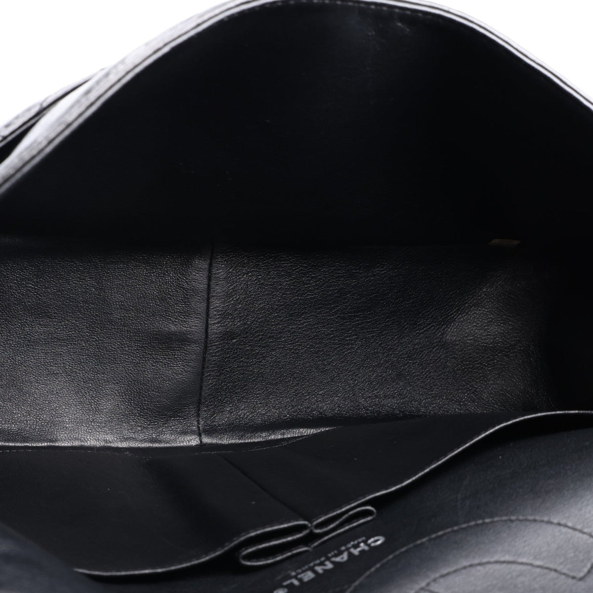 Glazed Aged Calfskin Quilted 2.55 Reissue 227 Flap  So Black