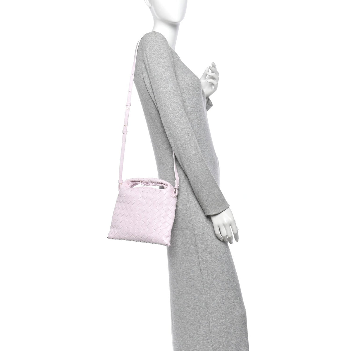 Calfskin Intrecciato Mini Hop Bliss Washed