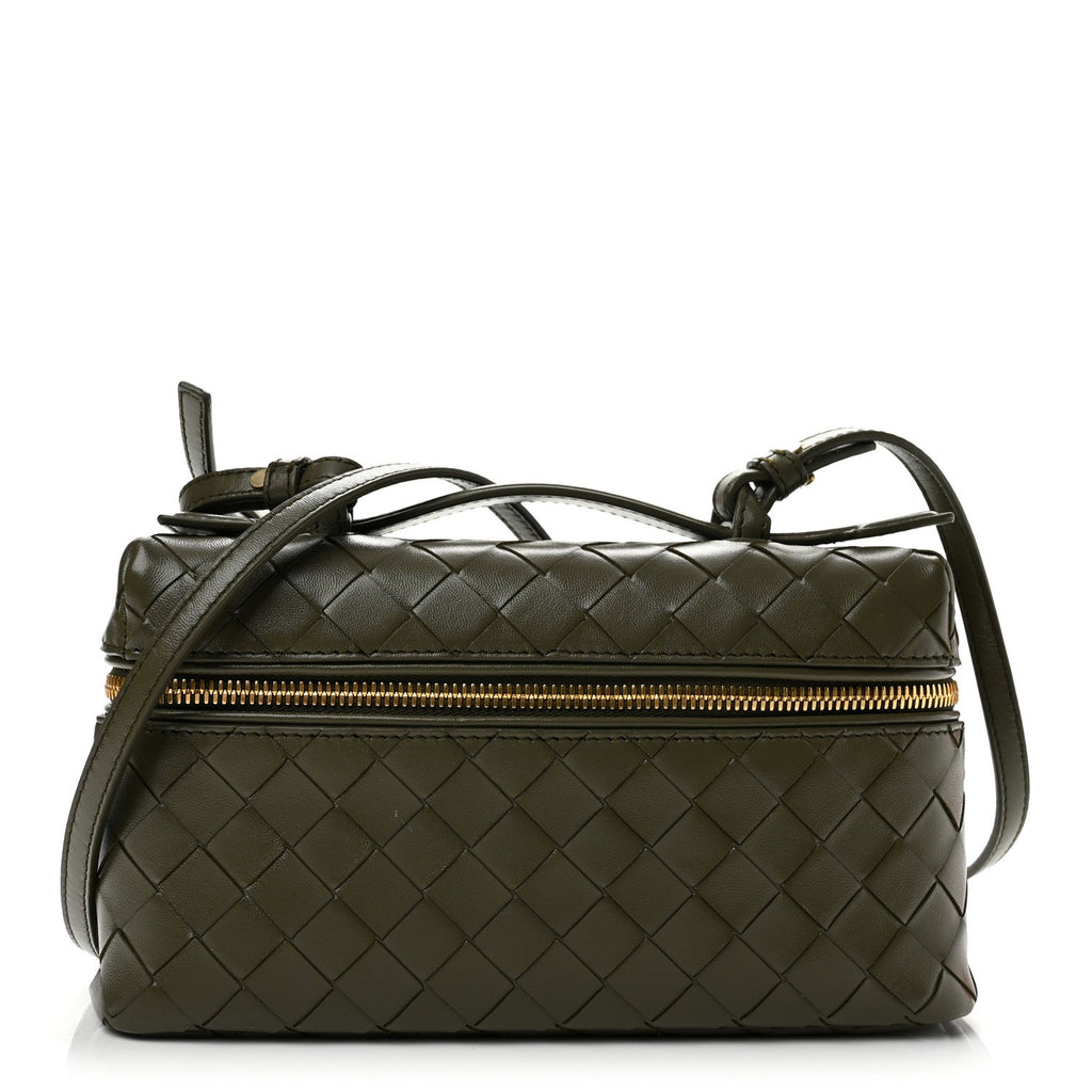 Calfskin Intrecciato Bang Bang Vanity Case Cypress