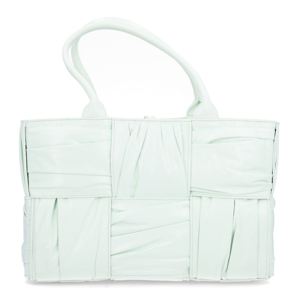 Foulard Intrecciato Pleated Medium Arco Tote Glacier