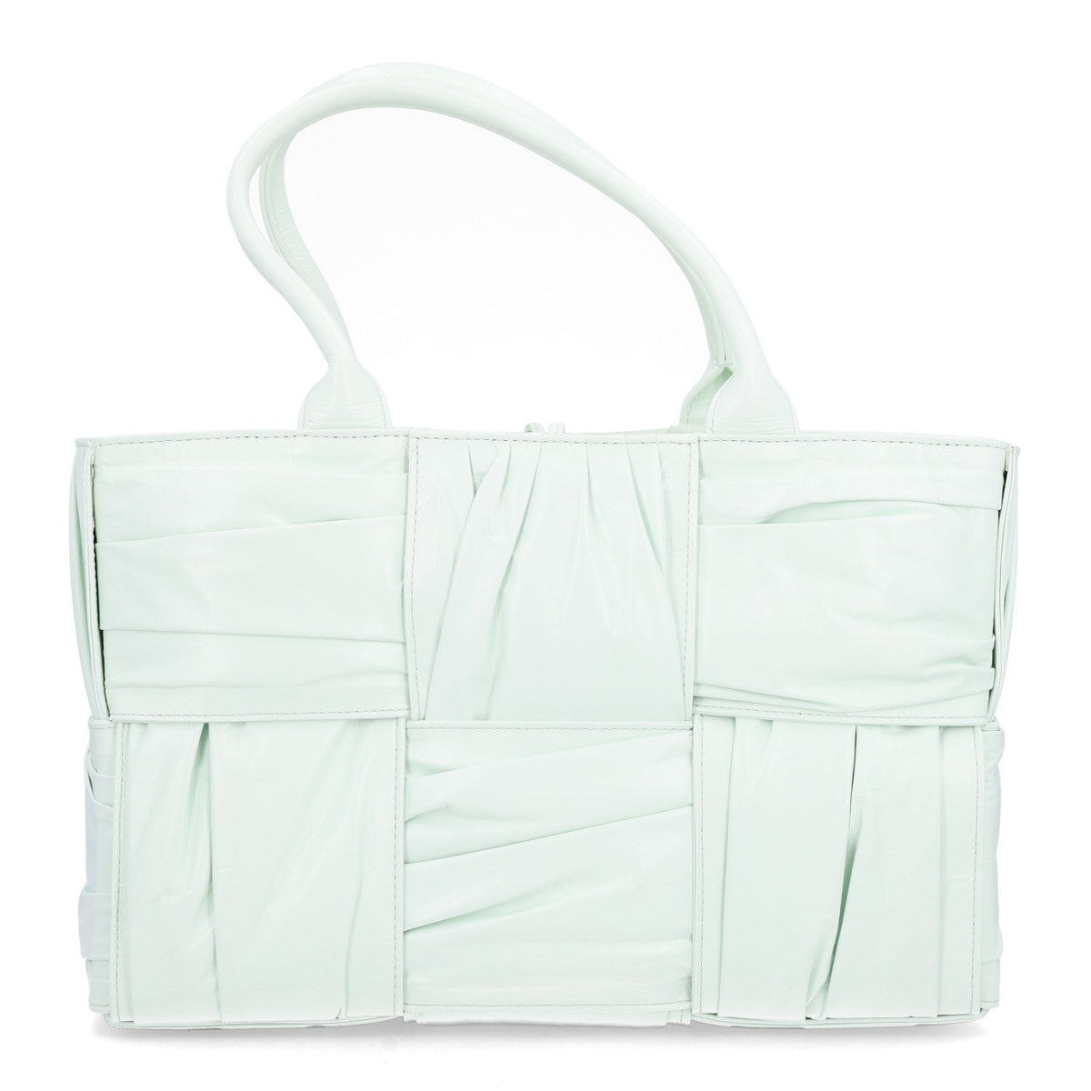 Foulard Intrecciato Pleated Medium Arco Tote Glacier