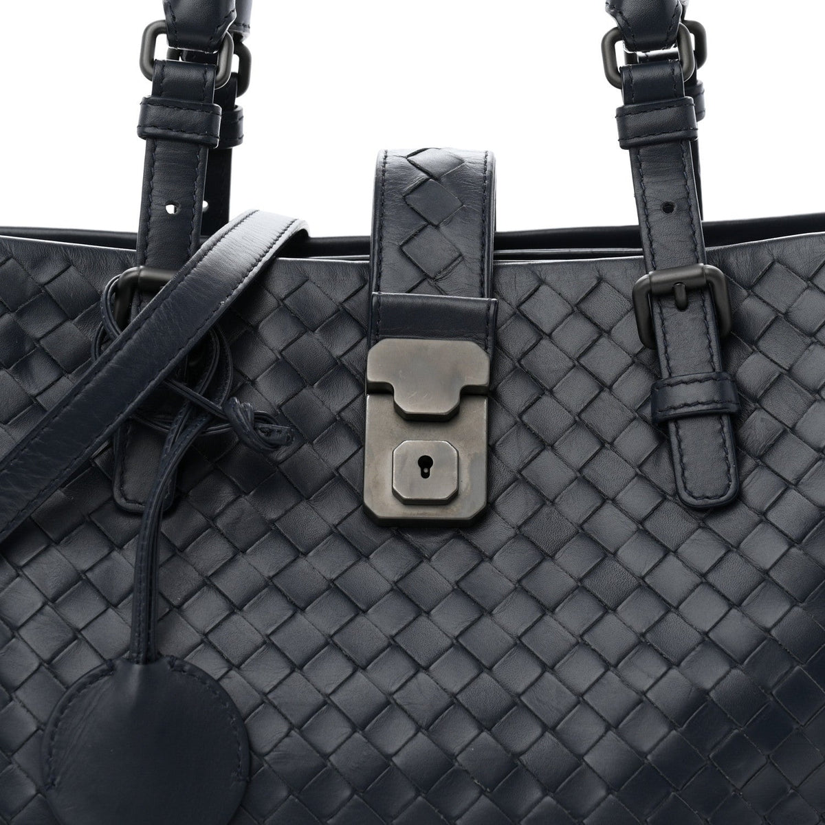 Light Calf Intrecciato Small Roma Tote  Light Tourmaline