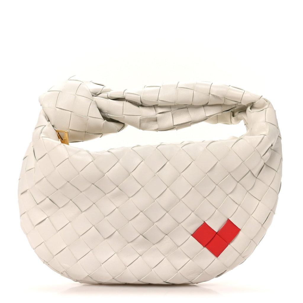 Nappa Intrecciato Mini Heart Jodie White White