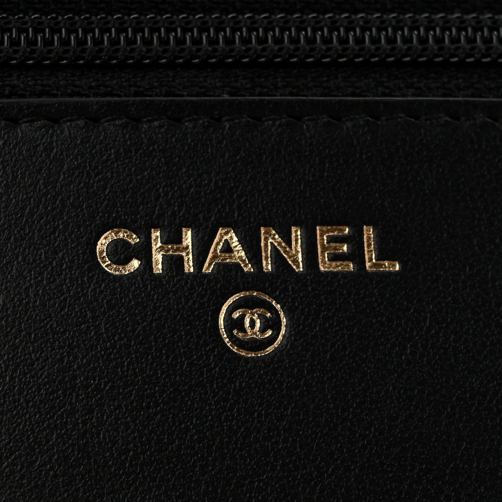 Aged Calfskin Chevron Quilted Reissue Wallet On Chain WOC Black