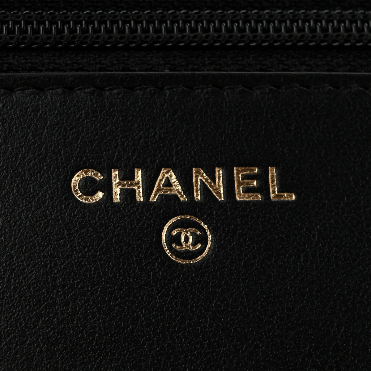 Aged Calfskin Chevron Quilted Reissue Wallet On Chain WOC Black