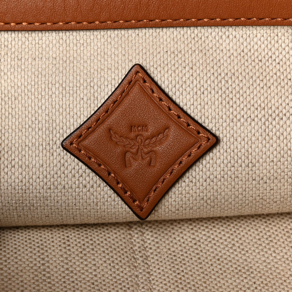 Lauretos Calfskin Medium Himmel Drawstring Backpack Cognac