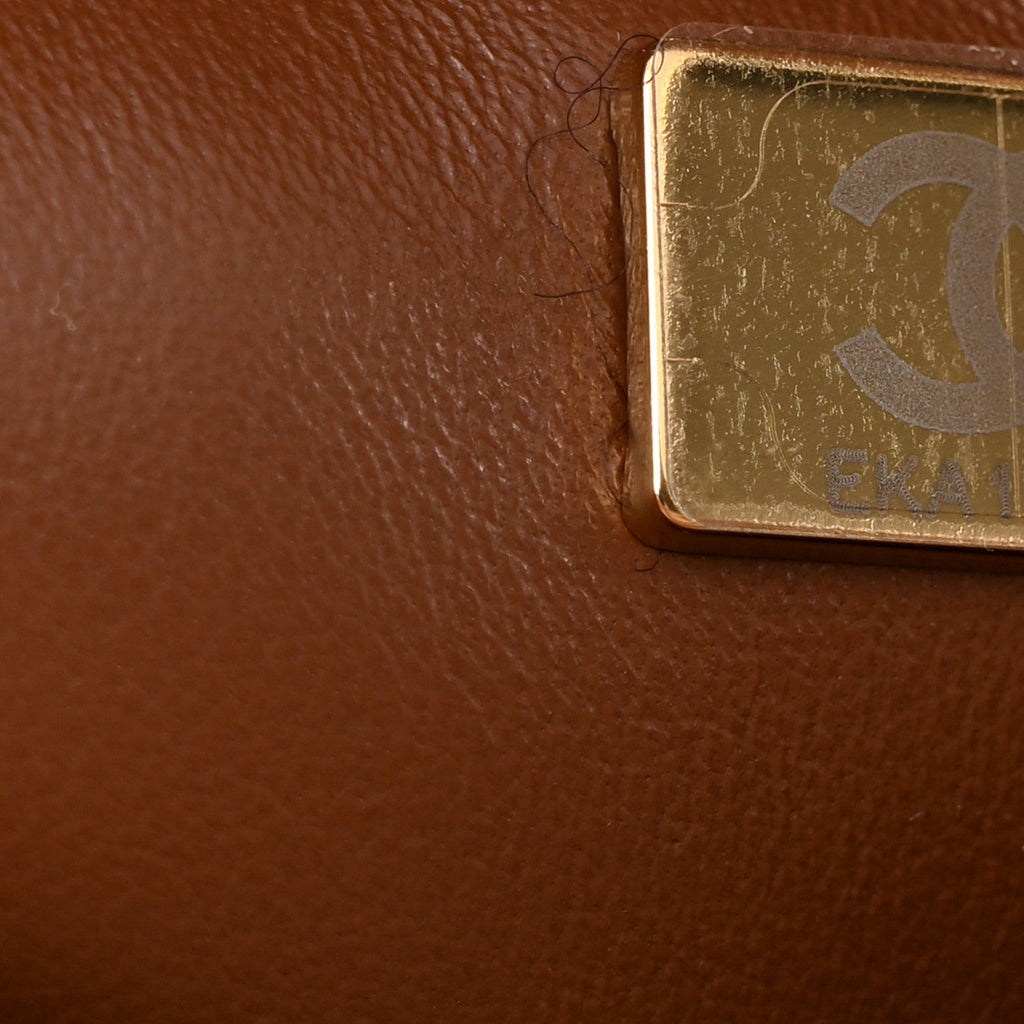 Suede Calfskin Small Souplissimo Maxi Flap Camel