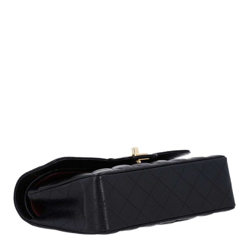 Caviar Quilted Small Double Flap Black