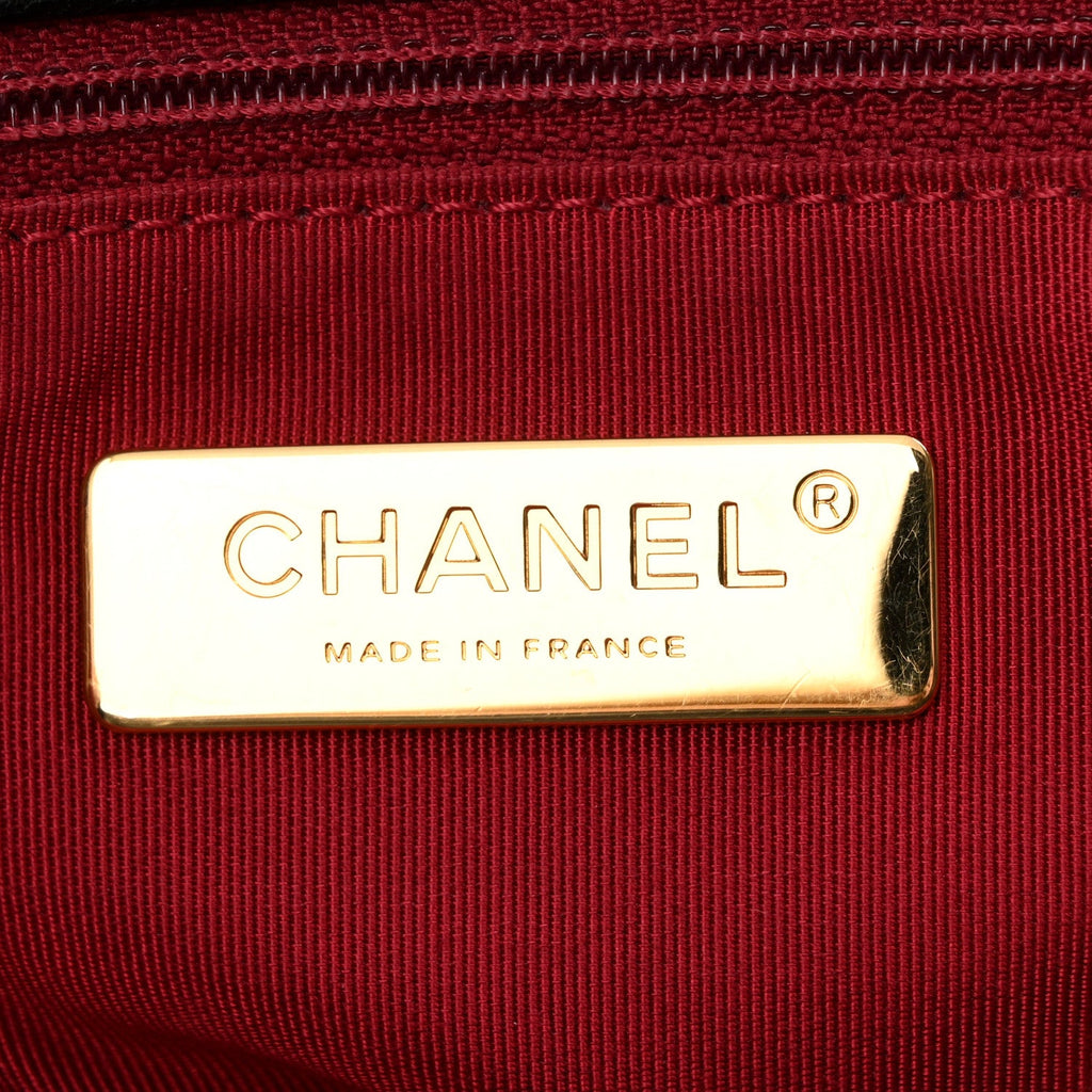 Goatskin Quilted Large Chanel 19 Flap Black