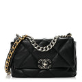 Lambskin Quilted Medium Chanel 19 Flap Black