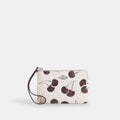 Coach Outlet Corner Zip Wristlet With Cherry Print