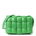 Nappa Maxi Intreccio Padded Cassette Crossbody Bag Parakeet