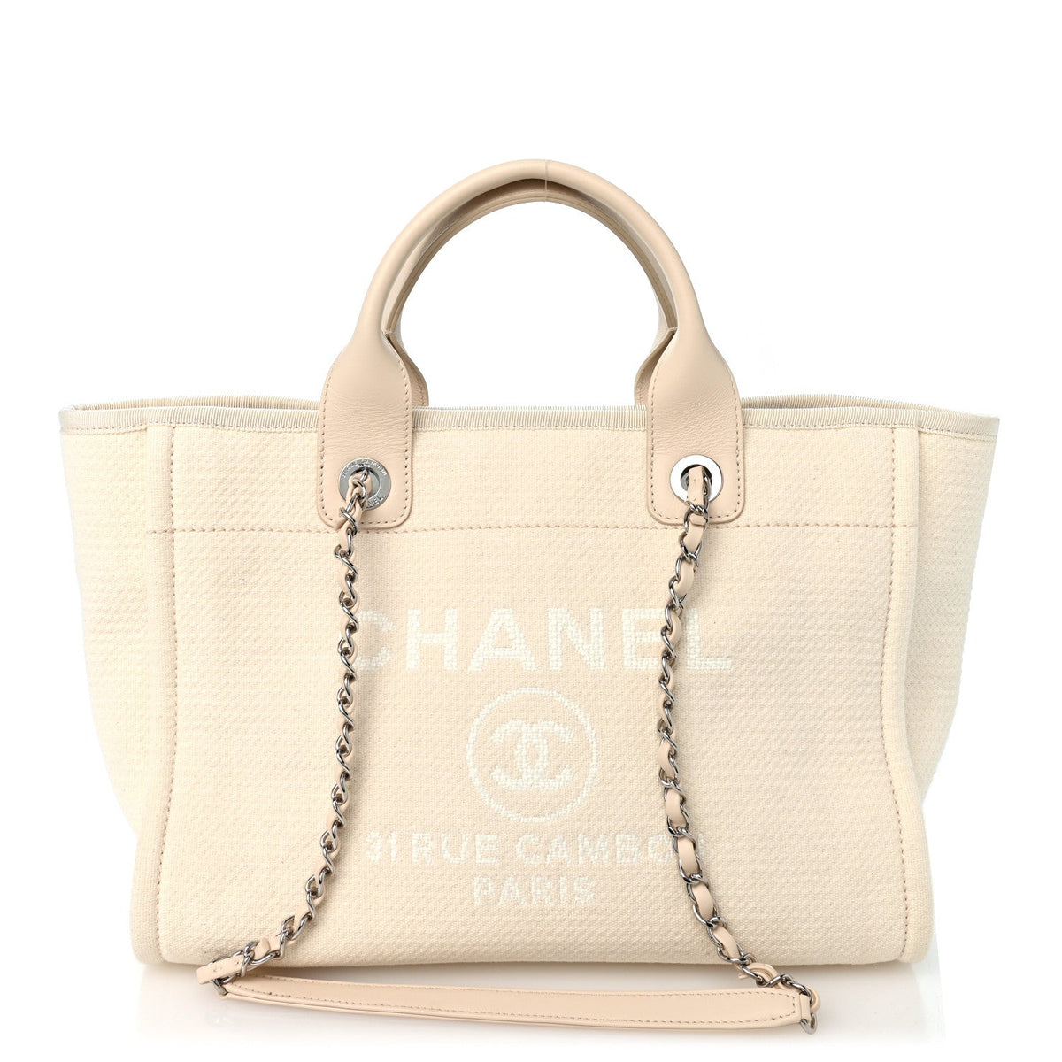Mixed Fibers Small Deauville Tote White