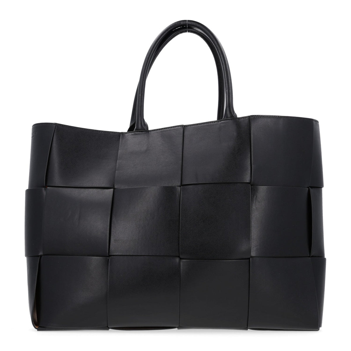 Nappa Maxi Intrecciato Large Arco Tote Black