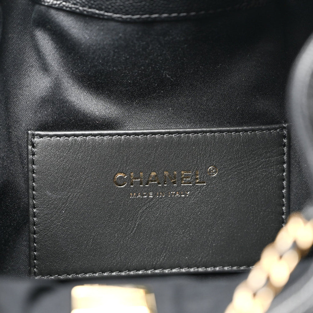 Caviar Quilted Small Chanel 25 Handbag Black