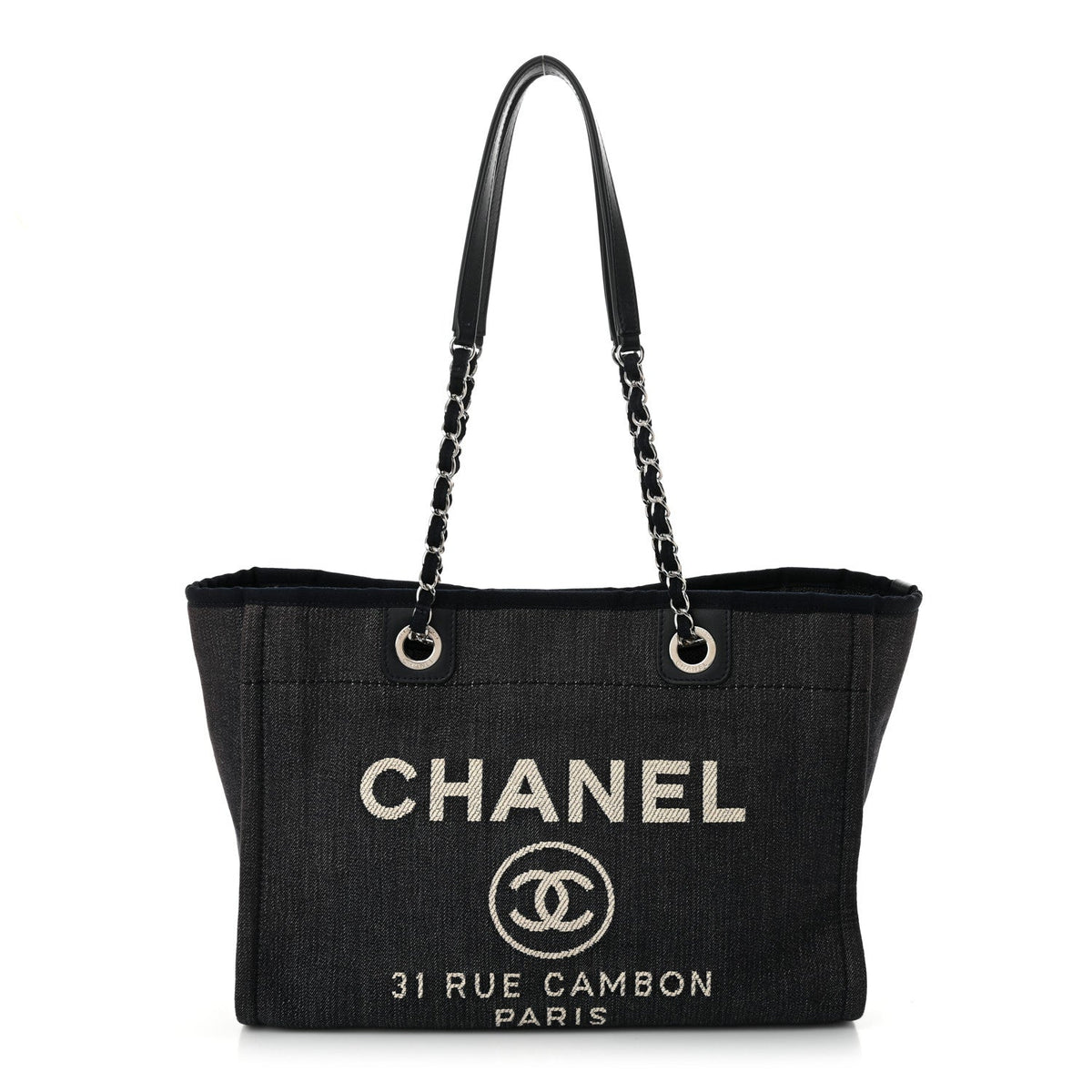 Denim Small Deauville Tote Dark Blue