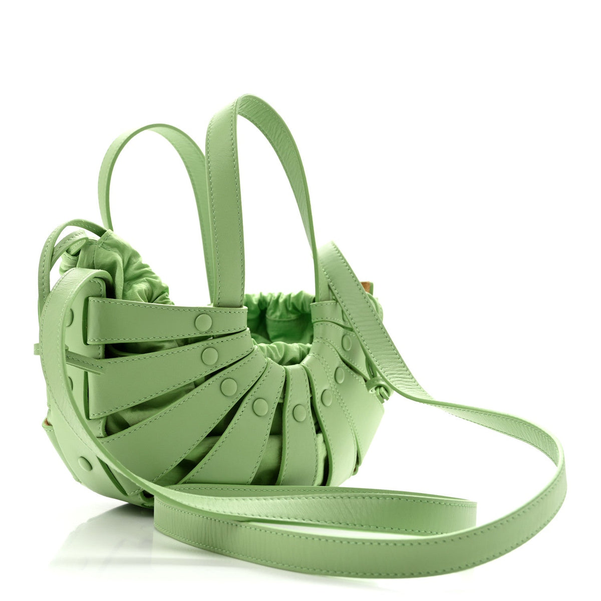 French Calfskin Small Shell Pistachio