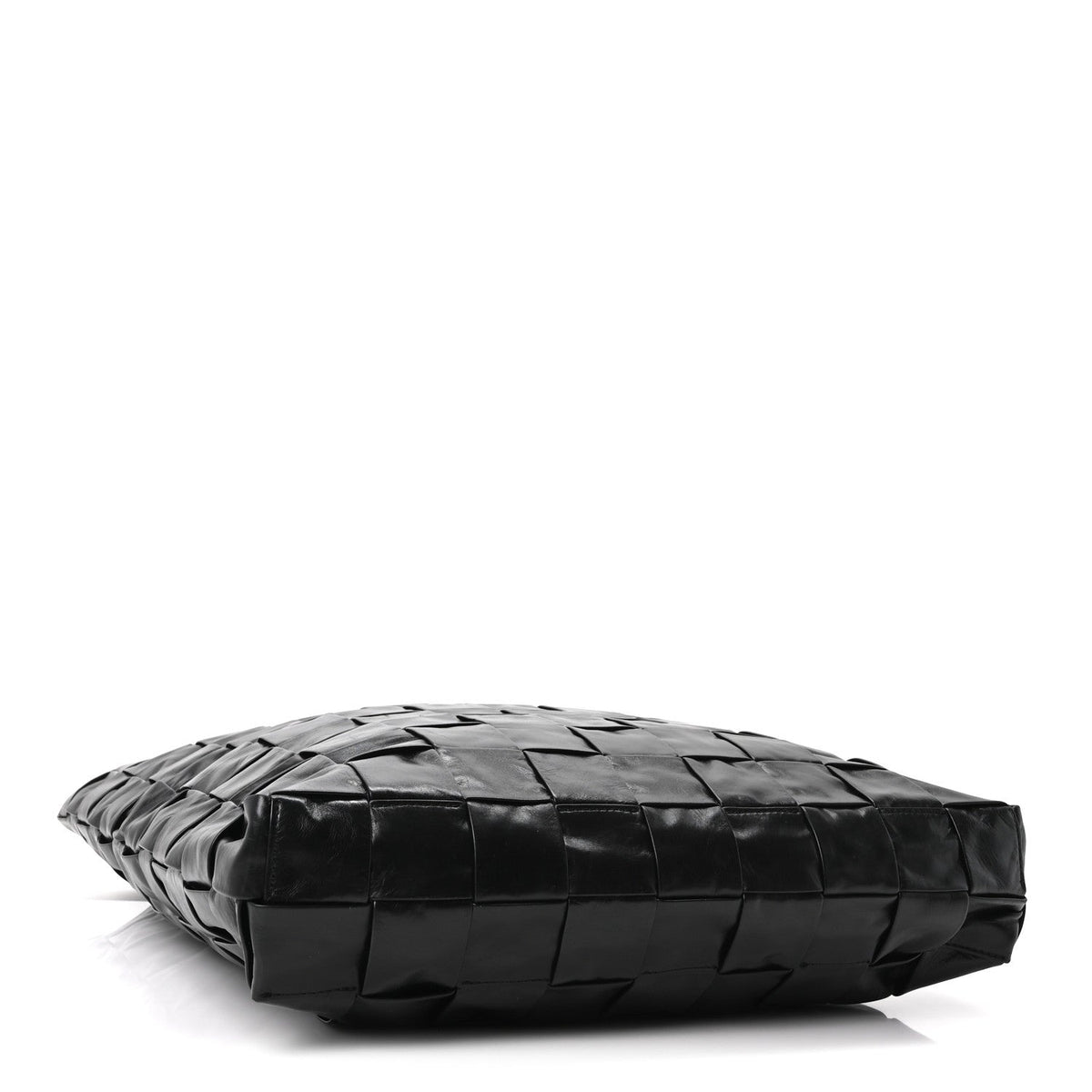 Paper Calfskin Maxi Intrecciato Cassette Tote Black