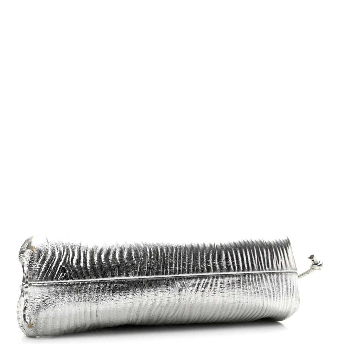 Metallic Bark Calfskin The Mini Pouch Silver
