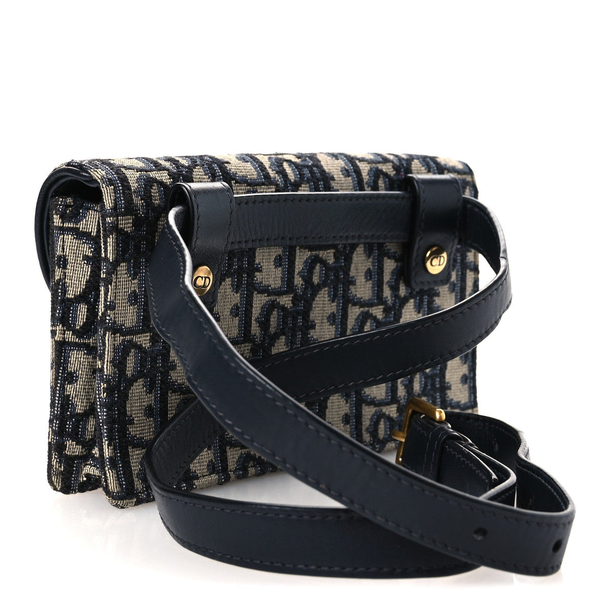Oblique Saddle Belt Bag Blue