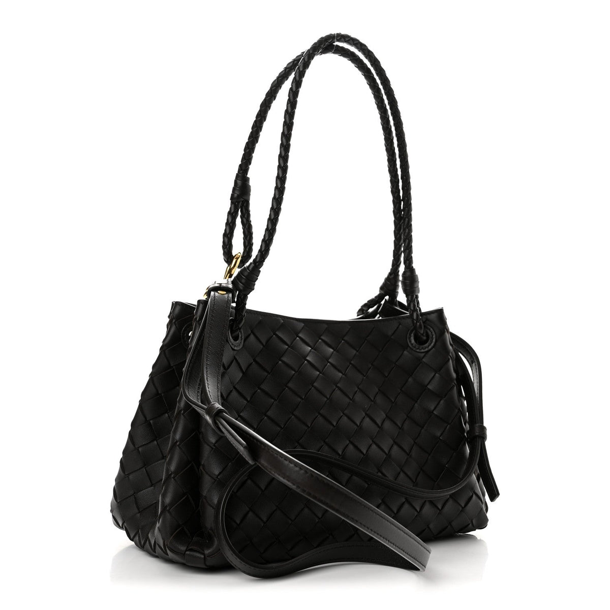 Nappa Intrecciato Medium Parachute Shoulder Bag Fondant