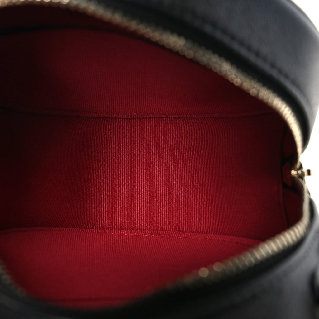 Lambskin Quilted Chanel 19 Round Clutch With Chain Black