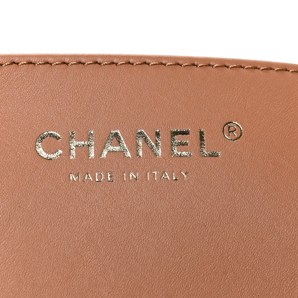 Caviar Quilted Small Chanel 25 Handbag Brown