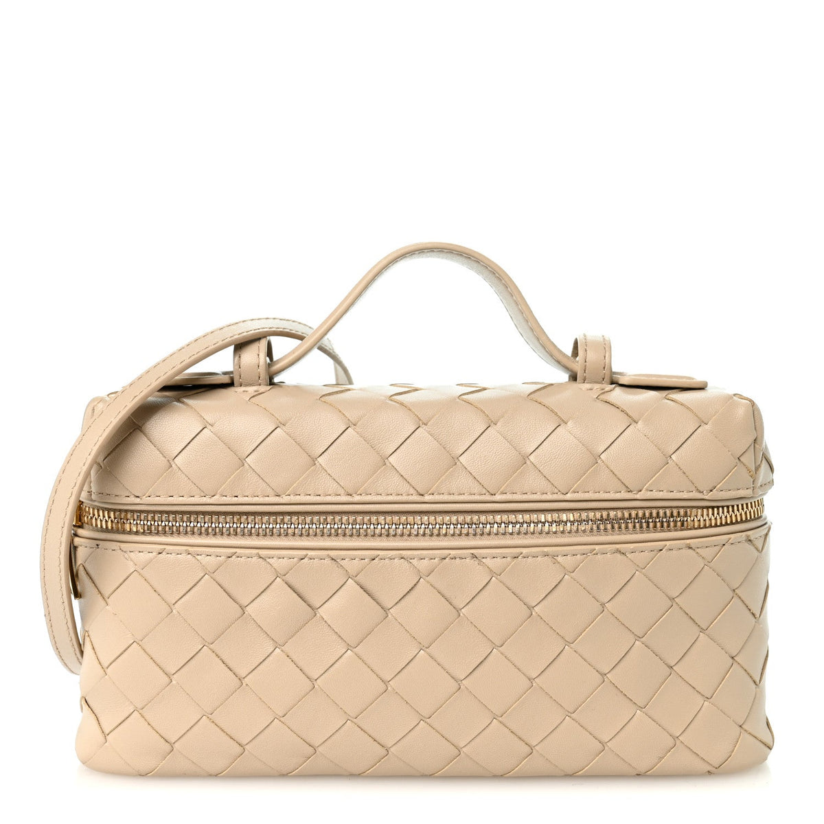 Calfskin Intrecciato Bang Bang Vanity Case Ecru
