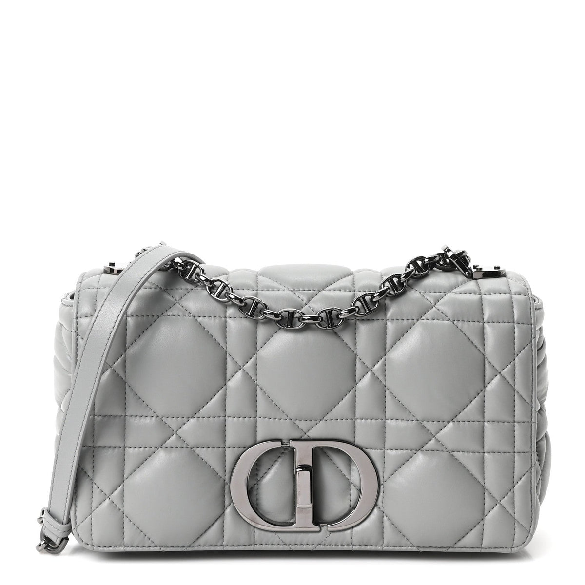 Calfskin Macrocannage Medium Caro Bag Iron Grey