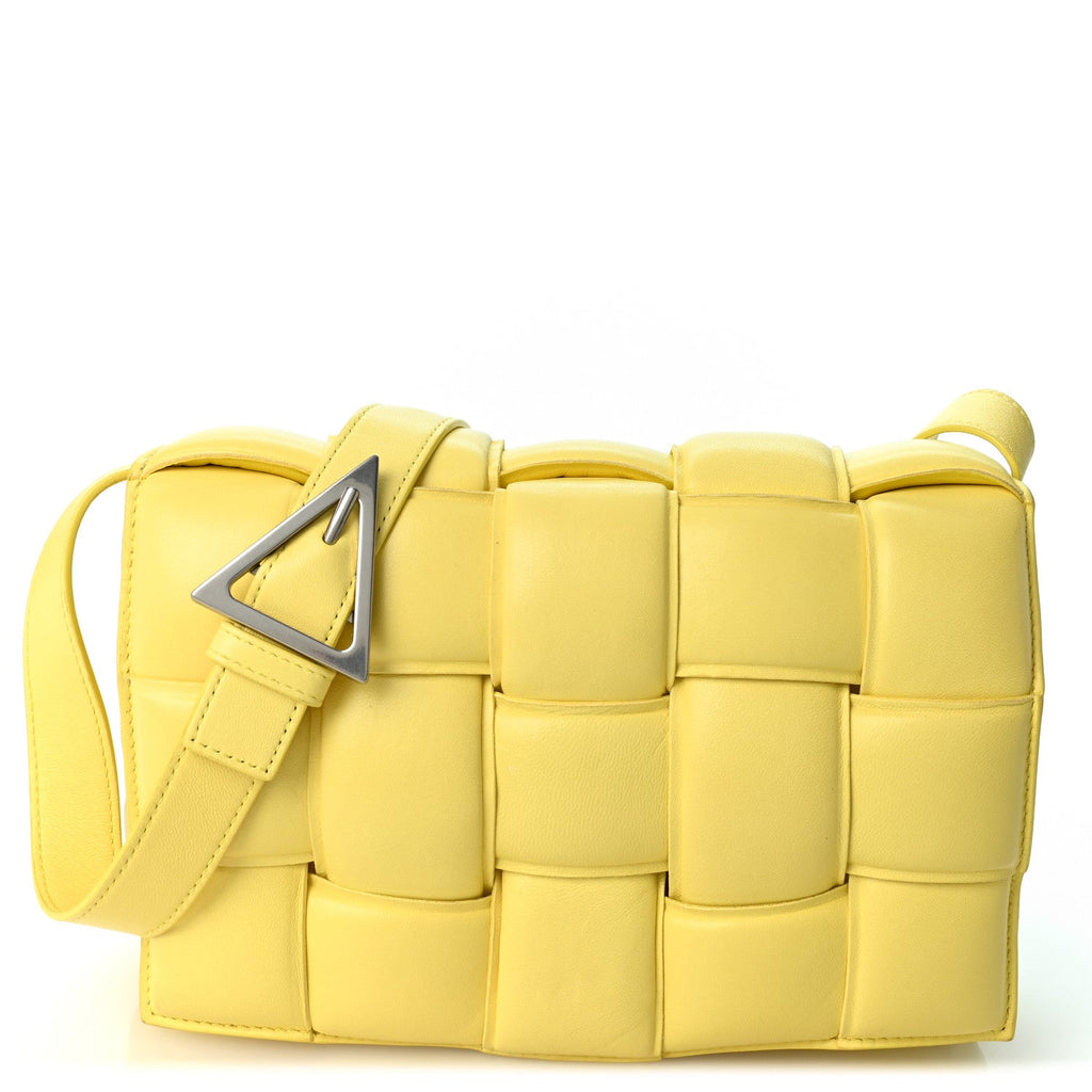 Nappa Maxi Intreccio Padded Cassette Crossbody Bag Sherbert