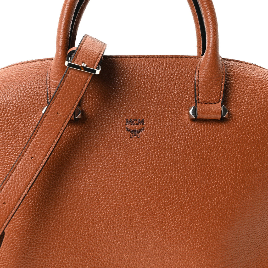 Grained Calfskin Medium Ella Boston Brown