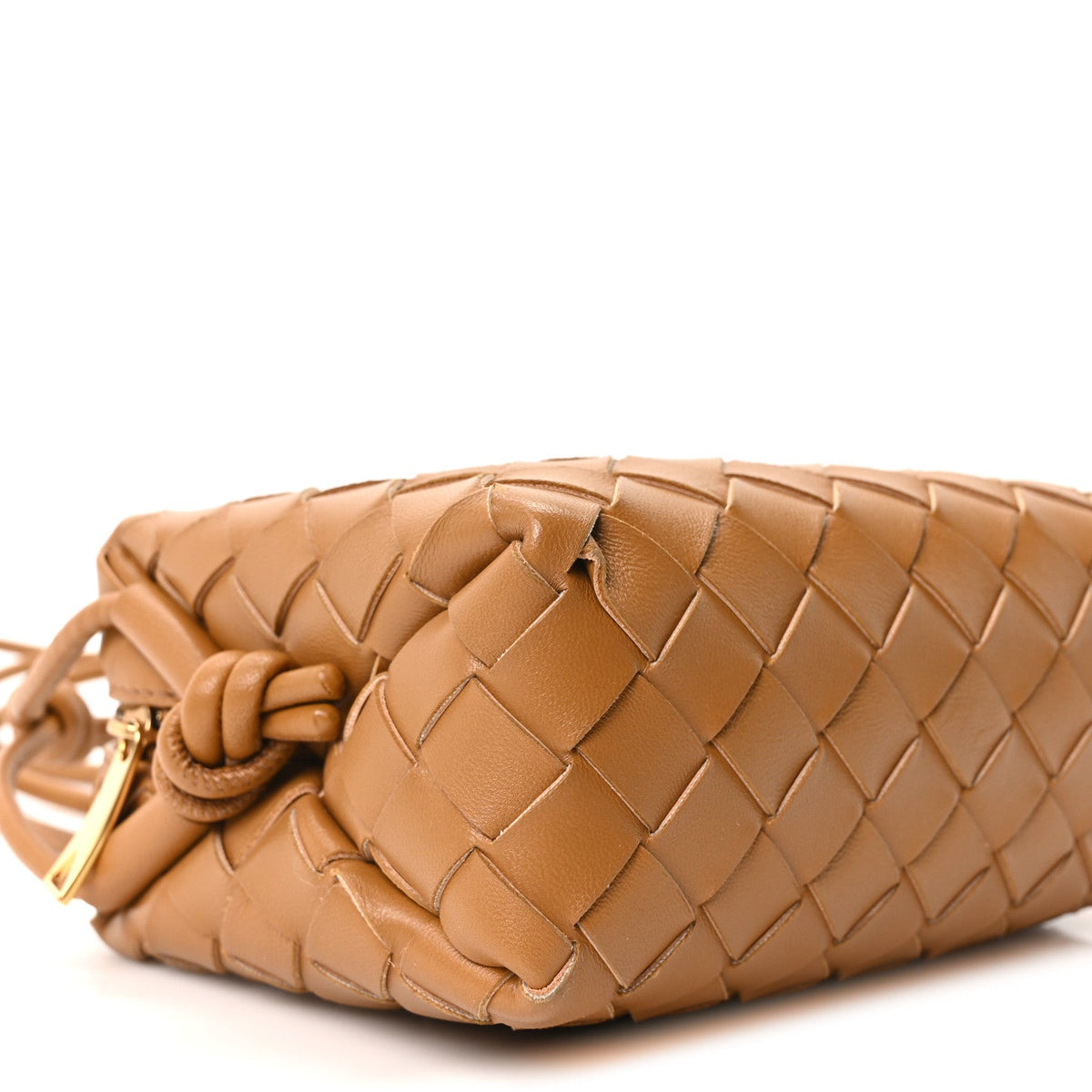 Nappa Intrecciato Mini Loop Camera Bag Camel