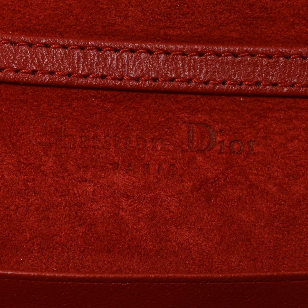 Calfskin Studded Diorama Flap Bag Red