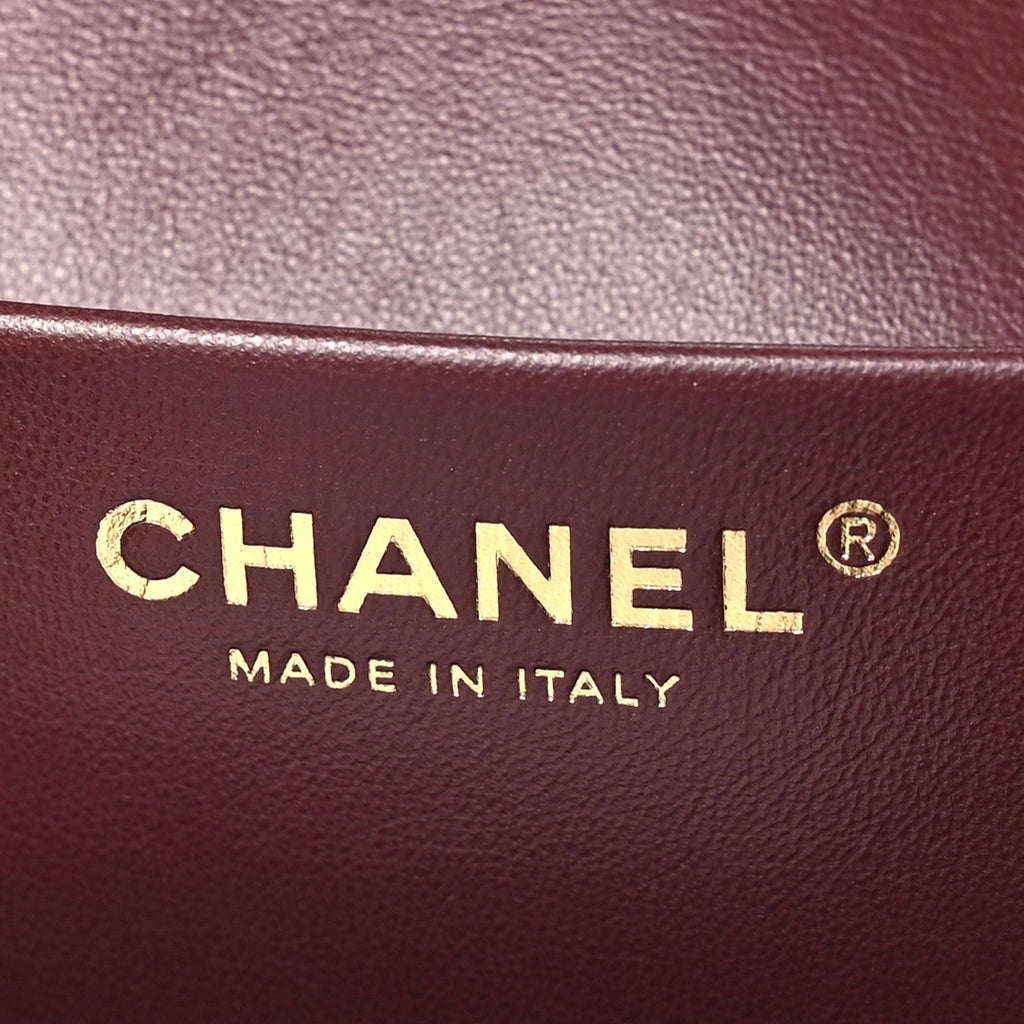 Suede Calfskin Small Souplissimo Maxi Flap Burgundy