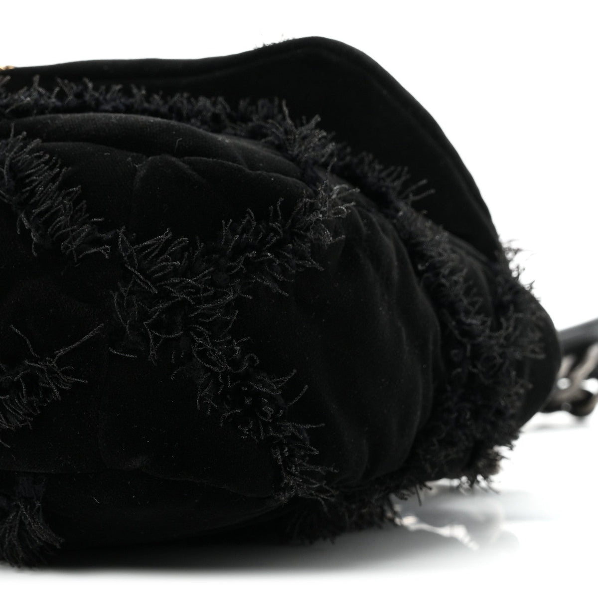 Velvet Tweed Quilted Medium Chanel 19 Flap Black